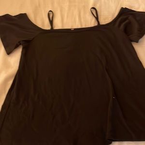 Black off the shoulder top
